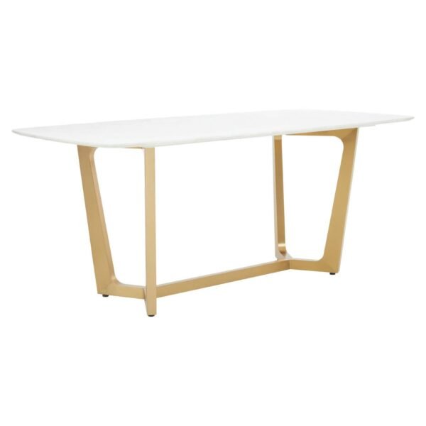 Todar White Marble Dining Table - Image 2