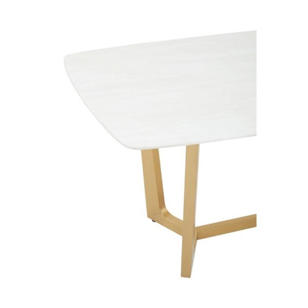 Todar White Marble Dining Table - Image 4