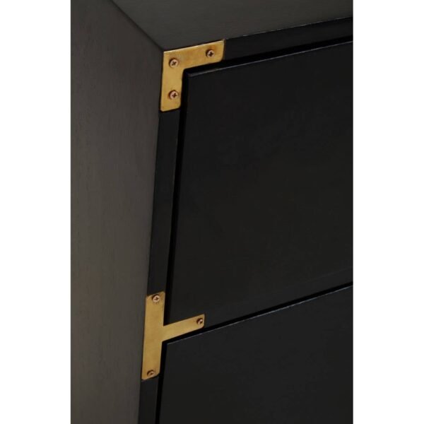 Tudor Seven Drawer Black Mango Wood Chest - Image 7