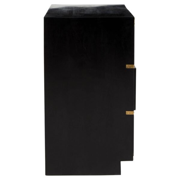 Tudor Four Drawer Black Mango Wood Chest - Image 4