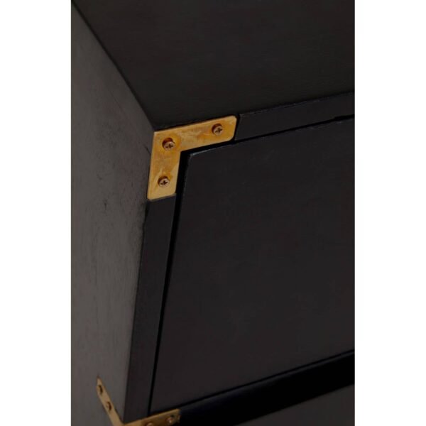 Tudor Four Drawer Black Mango Wood Chest - Image 8