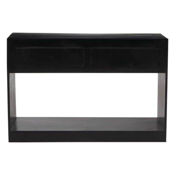 Tudor Two Drawer Black Mango Wood Console Table - Image 5