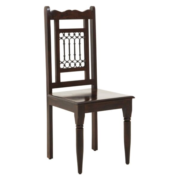 Irene Dark Sheesham Wood Dining Chair - Image 2