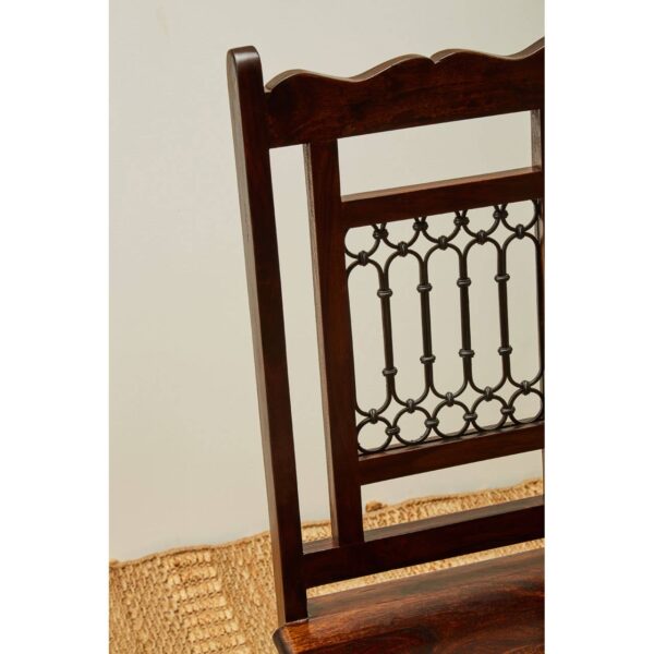 Irene Dark Sheesham Wood Dining Chair - Image 10