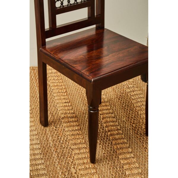 Irene Dark Sheesham Wood Dining Chair - Image 11