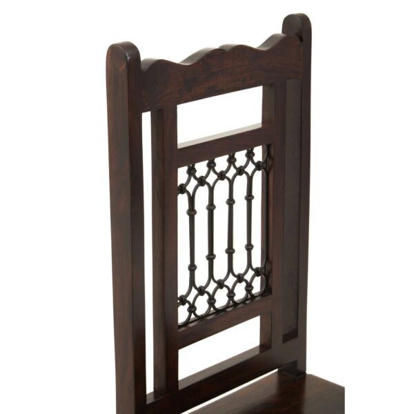 Irene Dark Sheesham Wood Dining Chair - Image 5