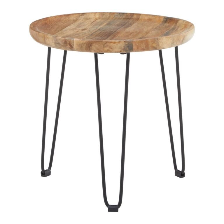Ohom Natural Mango Wood Small Side Table