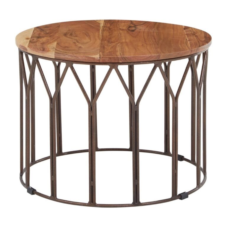 Ohom Natural Mango Wood Large Side Table