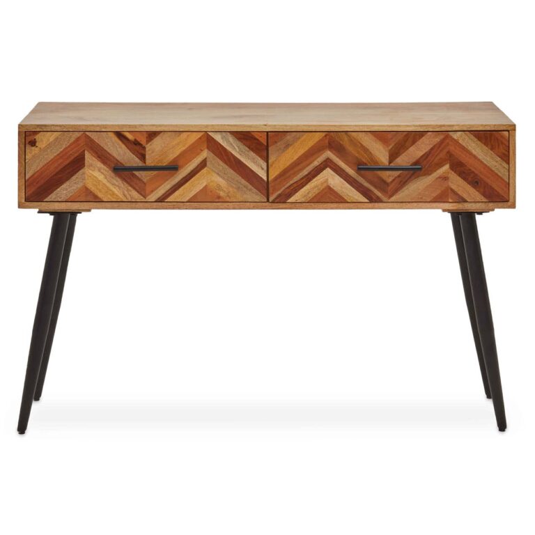 Ohom Two Drawer Mango Wood Console Table