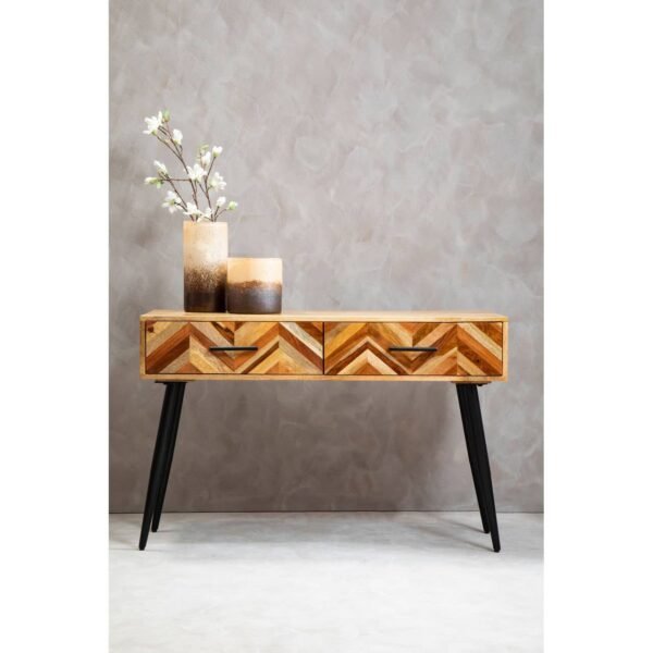 Ohom Two Drawer Mango Wood Console Table - Image 2