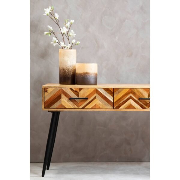 Ohom Two Drawer Mango Wood Console Table - Image 3