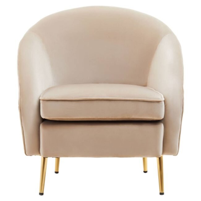 Farah Mink Velvet Armchair