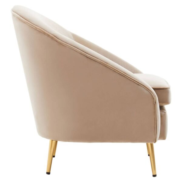 Farah Mink Velvet Armchair - Image 3