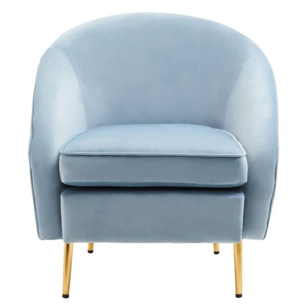 Farah Aqua Blue Velvet Armchair