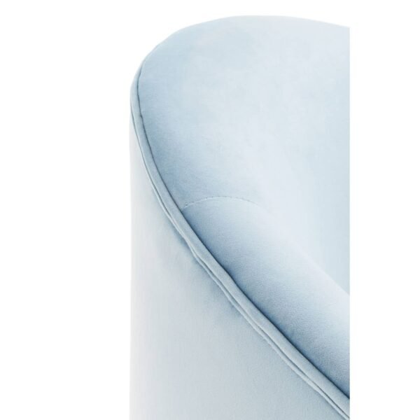 Farah Aqua Blue Velvet Armchair - Image 6