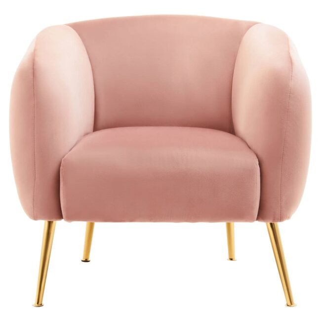 Farah Pink Velvet Armchair