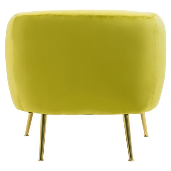 Farah Olive Velvet Armchair - Image 4