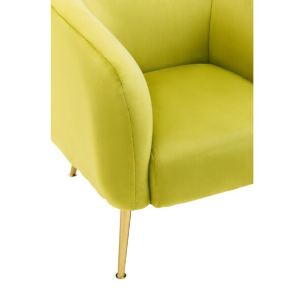 Farah Olive Velvet Armchair - Image 6