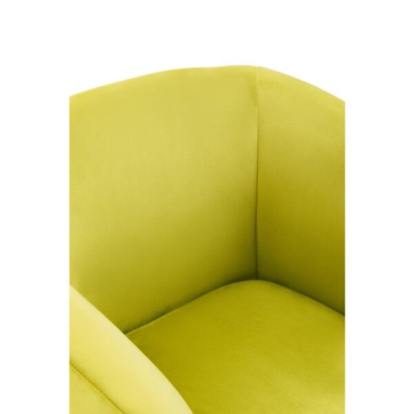 Farah Olive Velvet Armchair - Image 7