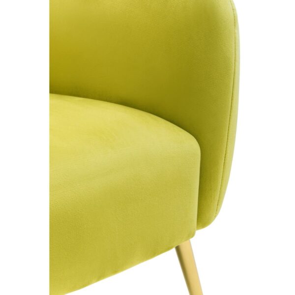 Farah Olive Velvet Armchair - Image 8