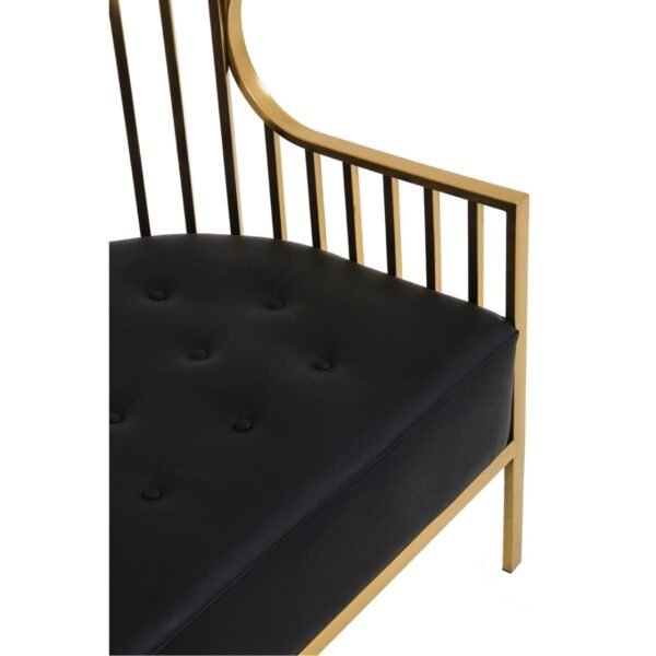 Liziere Two Seat Dome Cage Gold Finish Sofa - Image 11