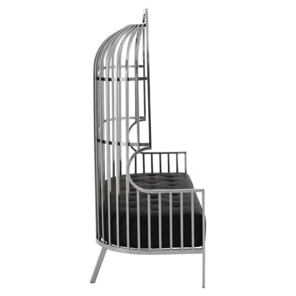 Liziere Two Seat Dome Cage Silver Sofa - Image 3