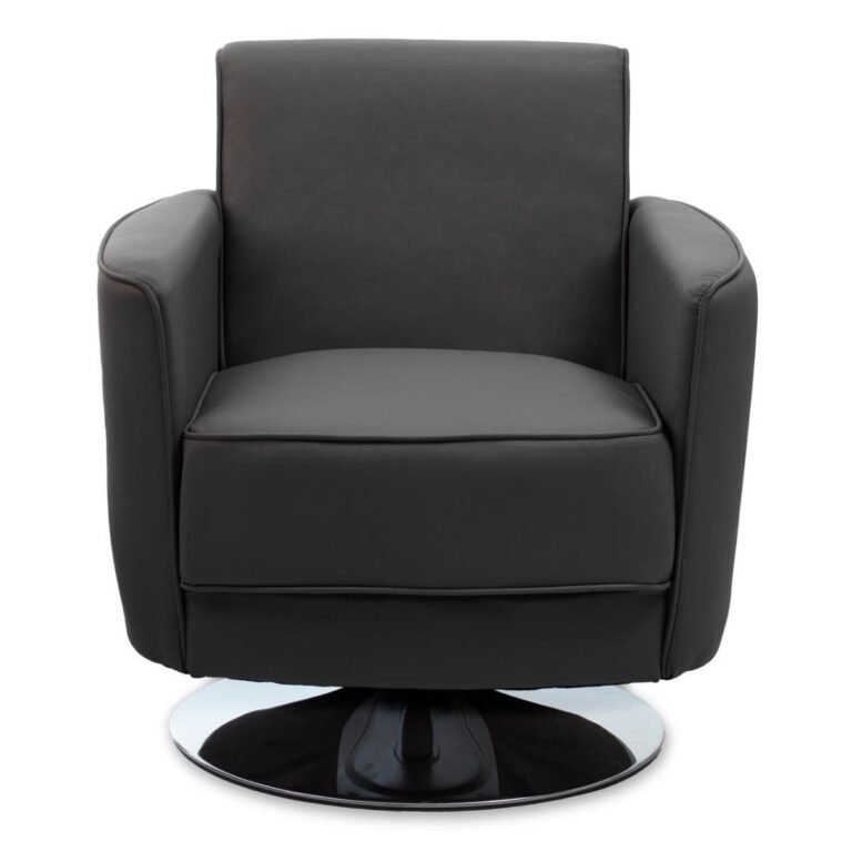 Westend Grey Leather Effect Chair