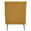 Oucit Yellow Velvet Chair With Gold Finish Legs - Image 4
