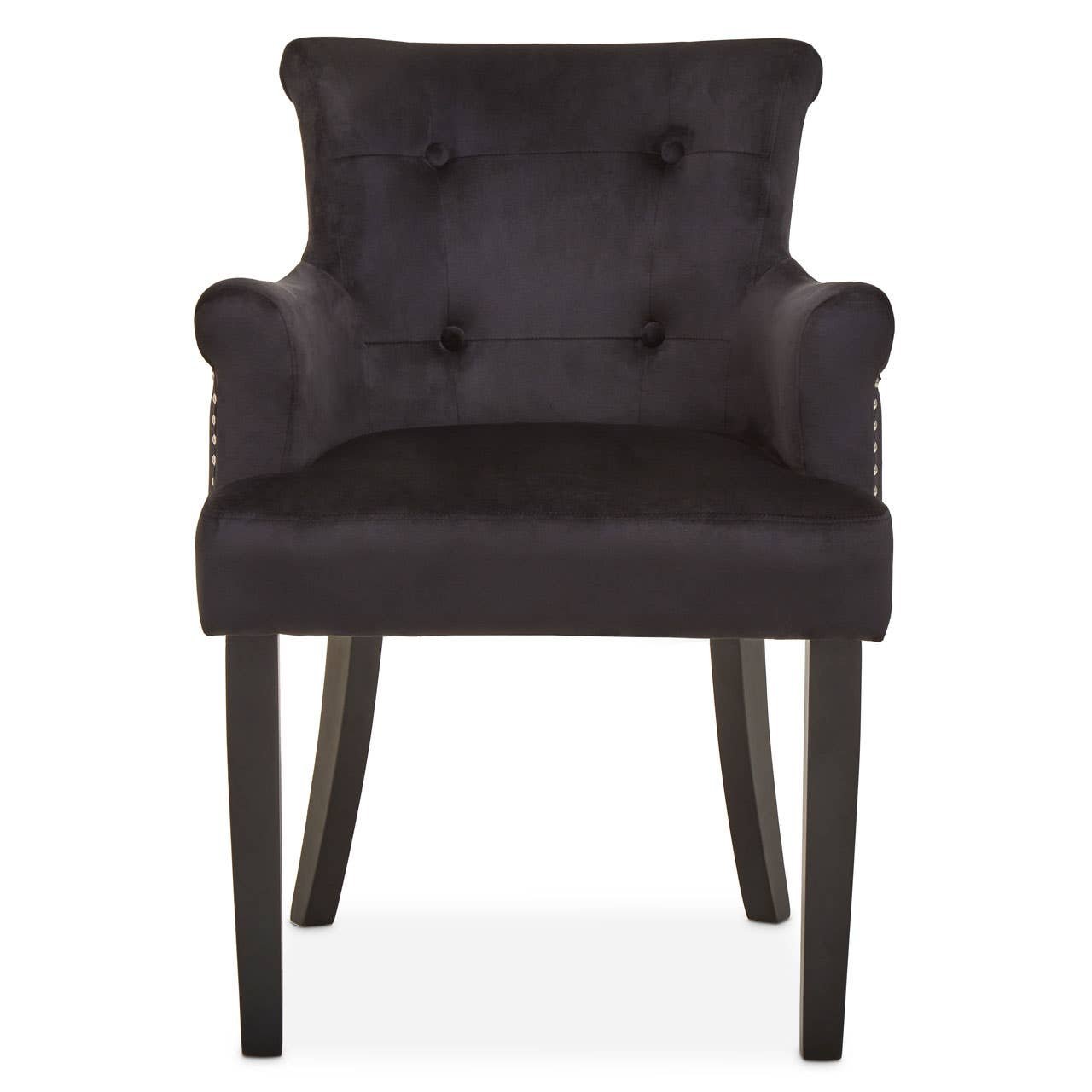 Oucit Black Velvet Chair With Ring Back Oucit Black Velvet Chair With Ring Back