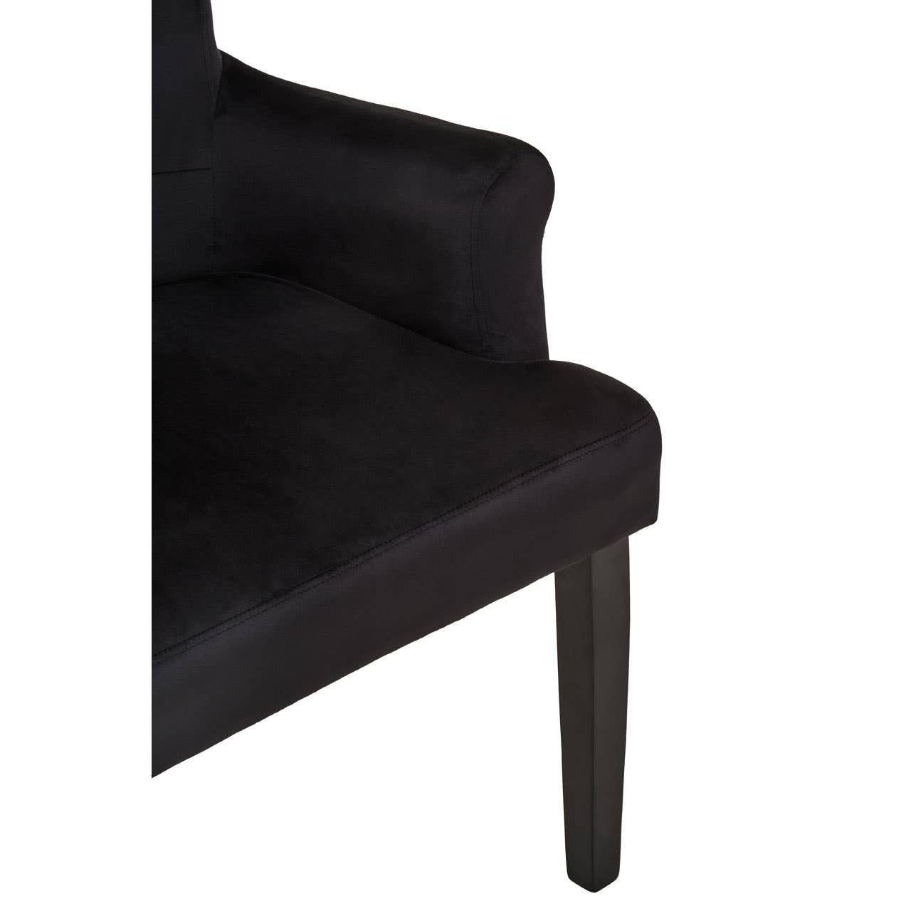 Oucit Black Velvet Chair With Ring Back Oucit Black Velvet Chair With Ring Back