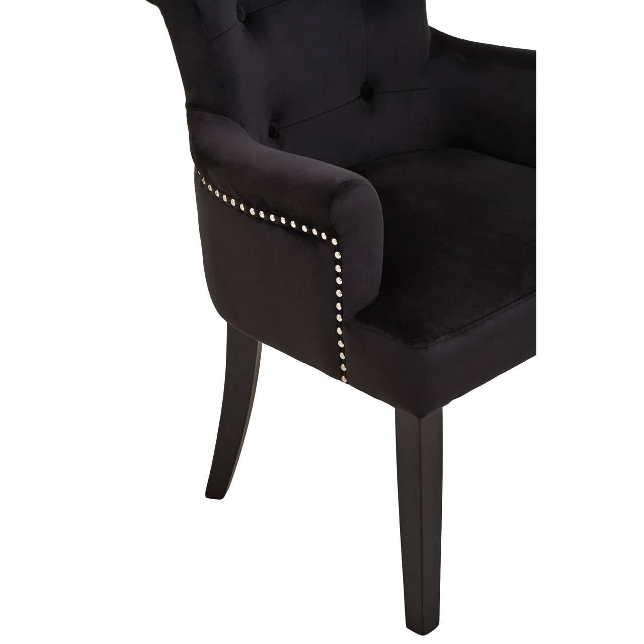 Oucit Black Velvet Chair With Ring Back Oucit Black Velvet Chair With Ring Back