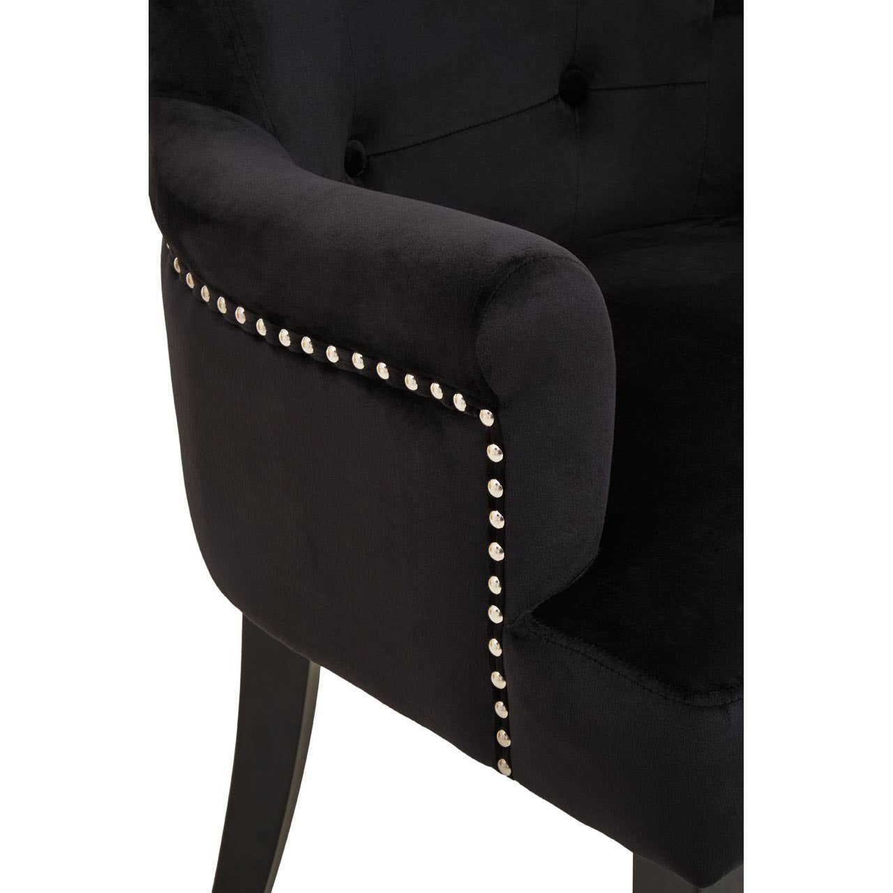 Oucit Black Velvet Chair With Ring Back Oucit Black Velvet Chair With Ring Back