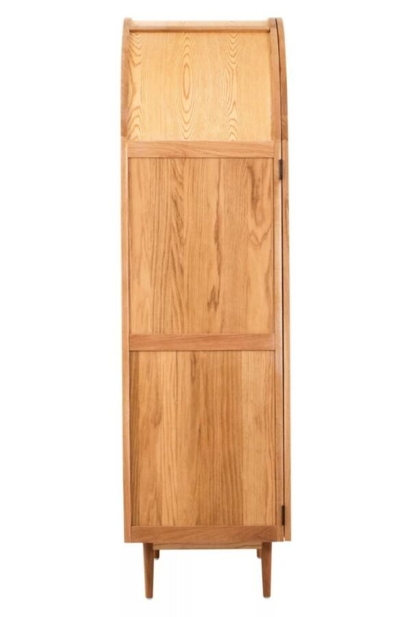 Hather 2 Door Natural Rattan And Oak Cabinet - Image 5