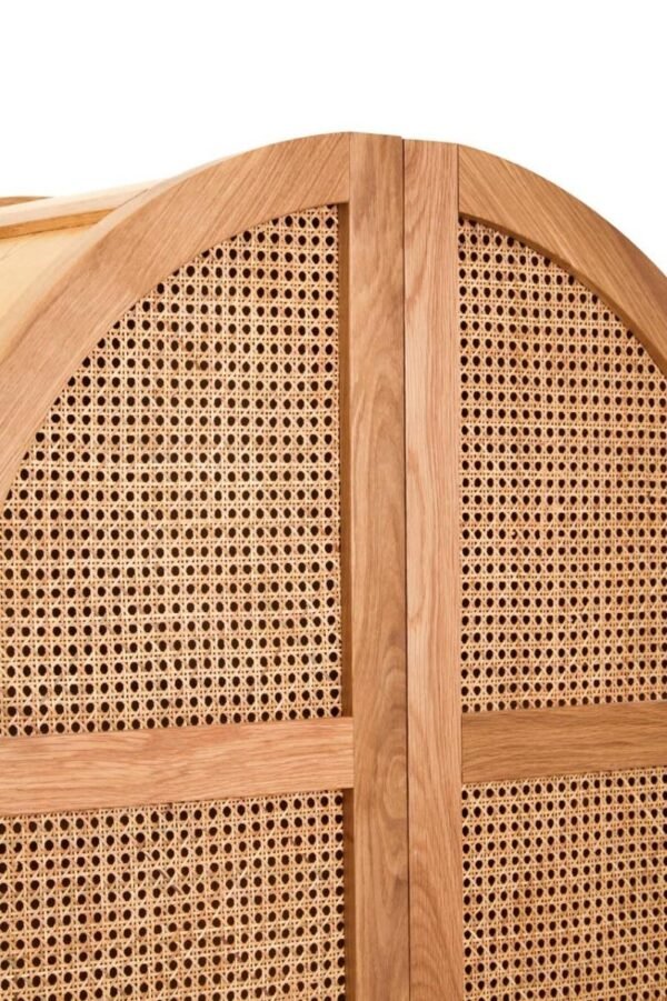 Hather 2 Door Natural Rattan And Oak Cabinet - Image 11