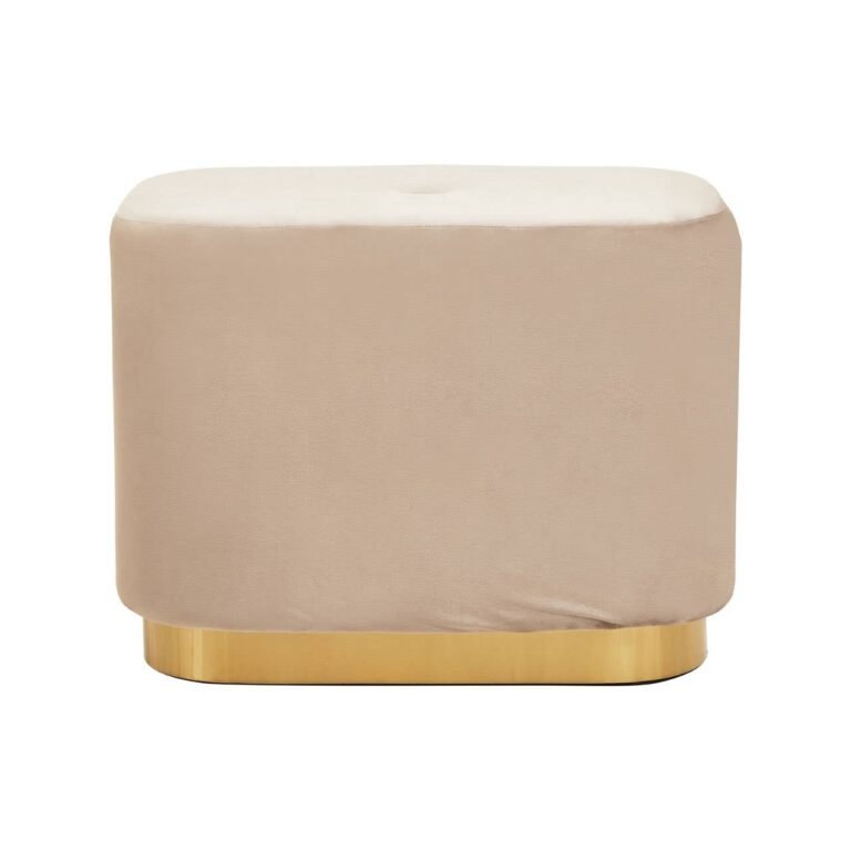 Blenheim Mink Stool With Matte Gold Base