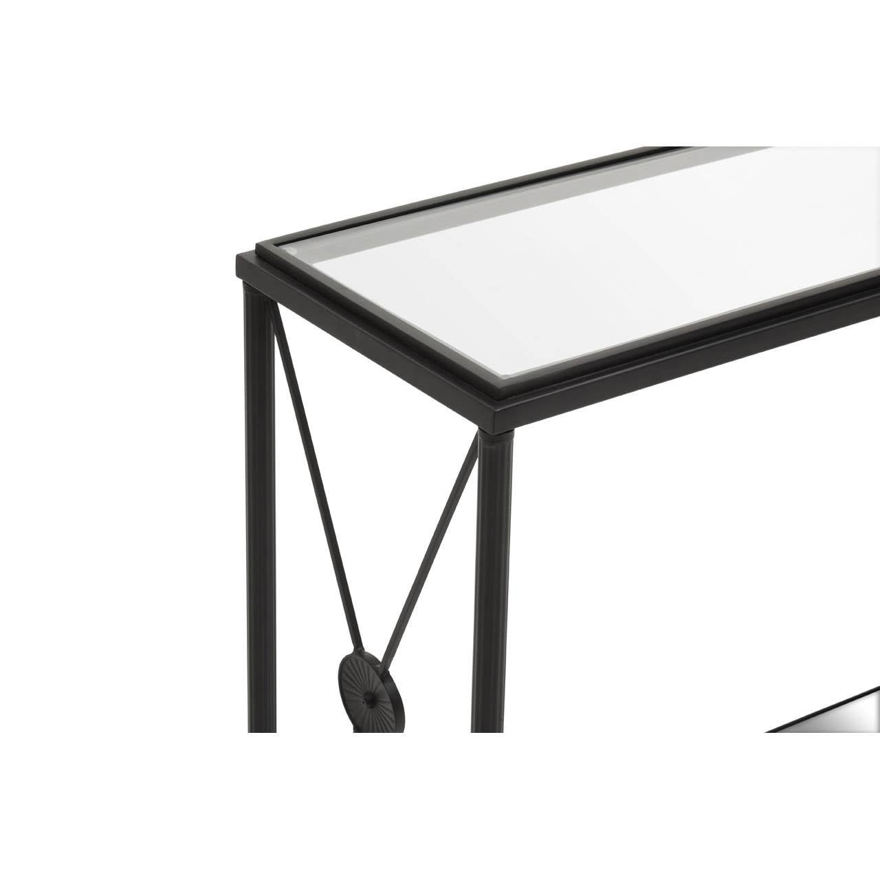 Izelle Console Table With Black Finish Frame Izelle Console Table With Black Finish Frame