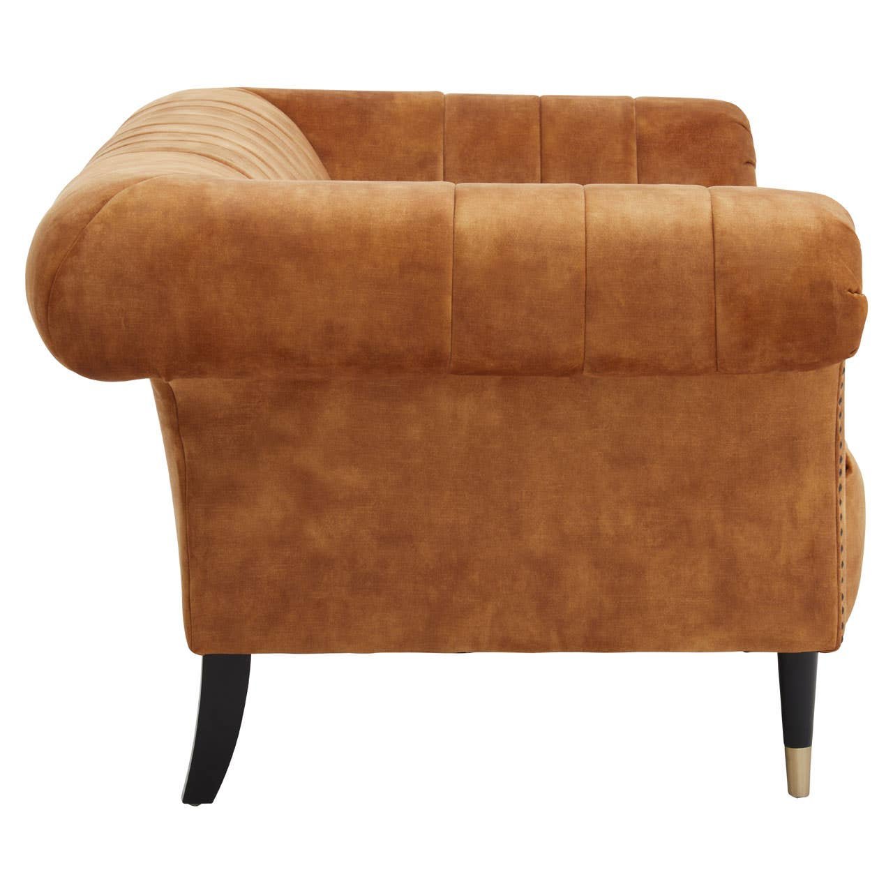 Alamie Two Seat Gold Velvet Sofa Alamie Two Seat Gold Velvet Sofa
