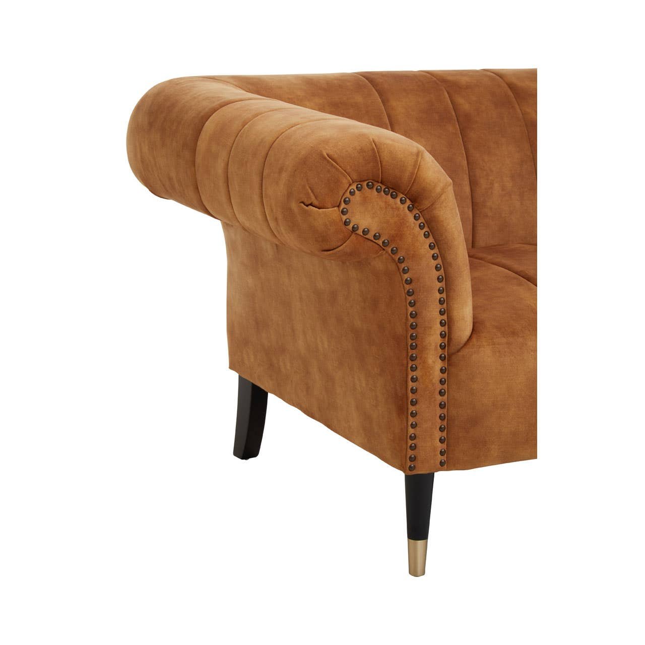 Alamie Two Seat Gold Velvet Sofa Alamie Two Seat Gold Velvet Sofa