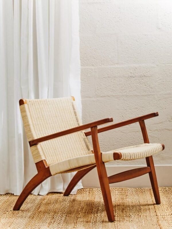 Eversley Woven Chair In Natural Rattan - Image 13