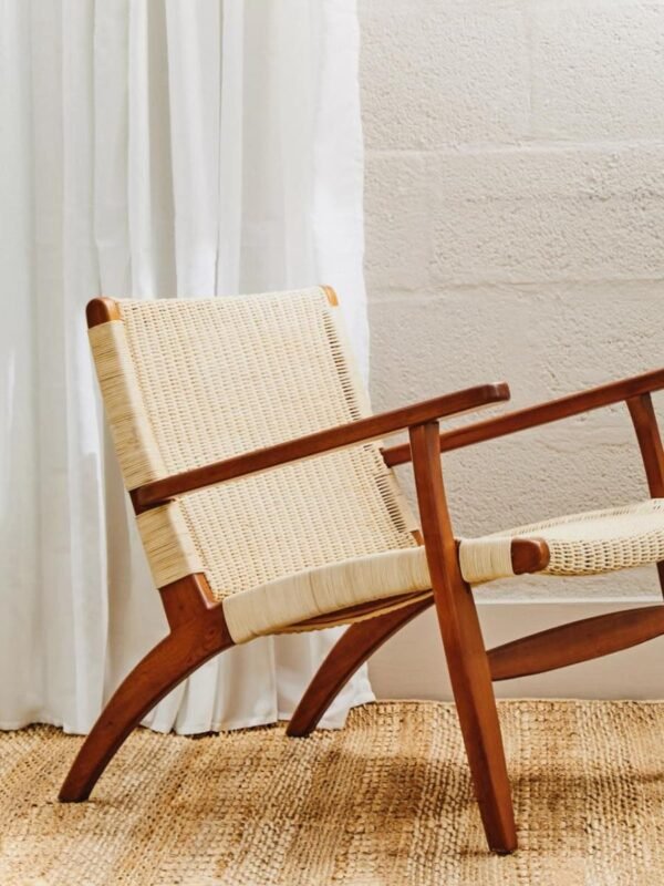 Eversley Woven Chair In Natural Rattan - Image 14