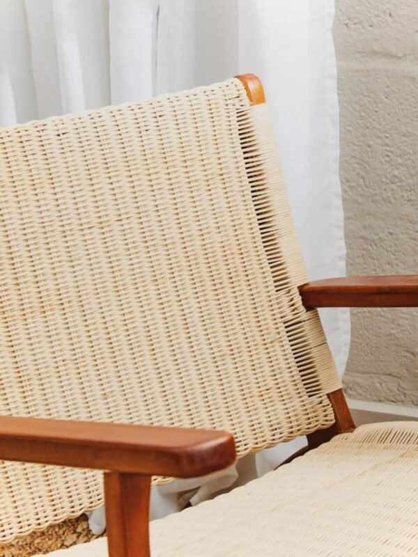 Eversley Woven Chair In Natural Rattan - Image 15