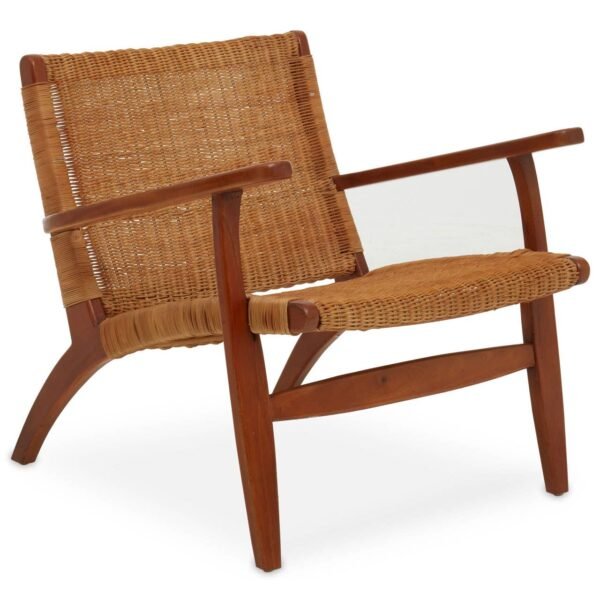 Eversley Woven Chair In Brown Natural Rattan