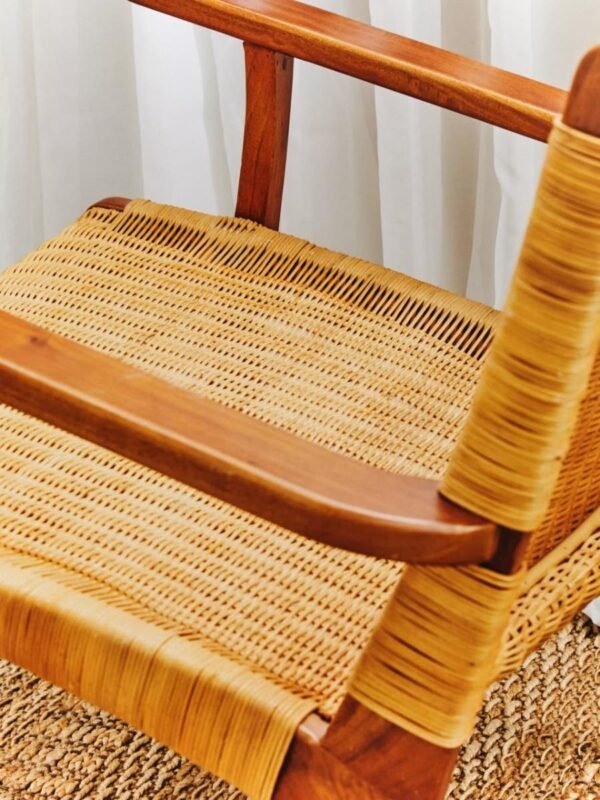 Eversley Woven Chair In Brown Natural Rattan - Image 14