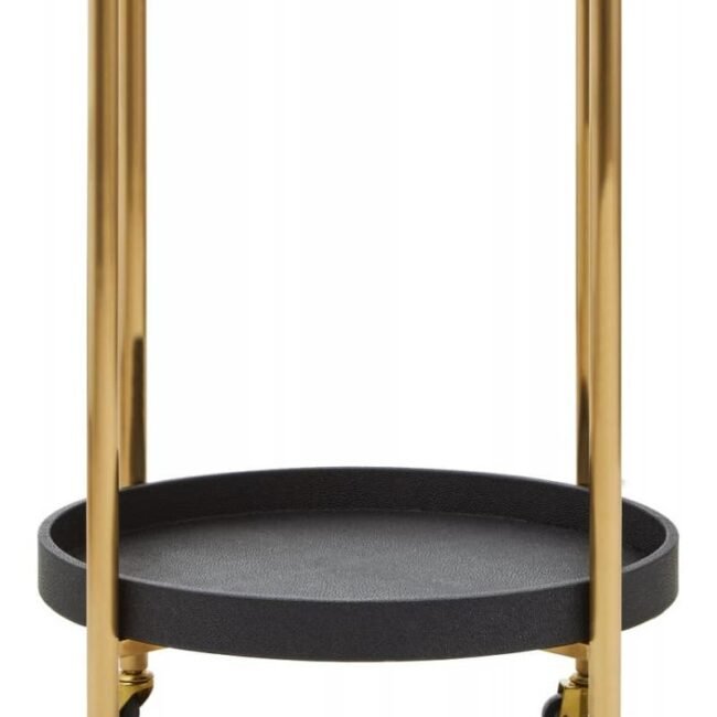 Rodoba Two Tier Black Tray Table