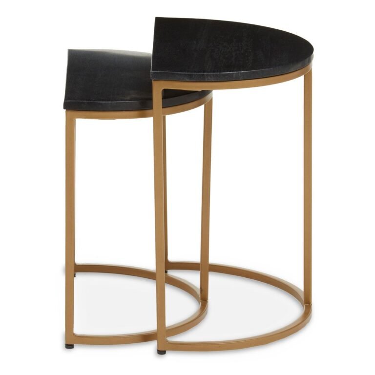 Urb Nest Of Two Varana Black Marble Top Tables
