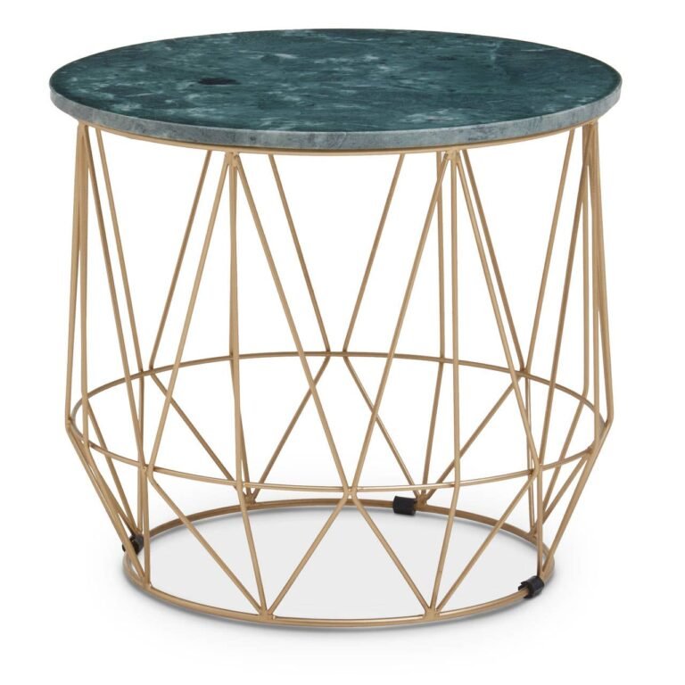 Cranleigh Green Side Table With Black Frame