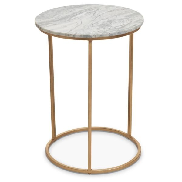 Cranleigh Natural Marble Round Side Table