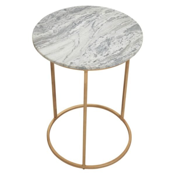 Cranleigh Natural Marble Round Side Table - Image 3