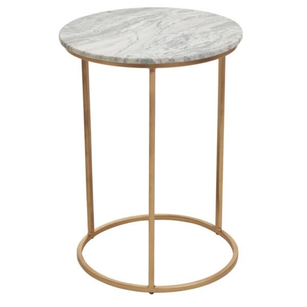 Cranleigh Natural Marble Round Side Table - Image 7