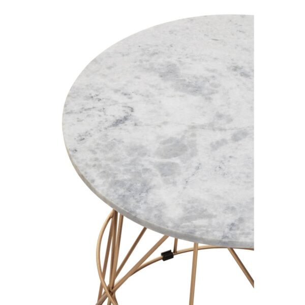 Cranleigh White Marble Round Side Table - Image 10